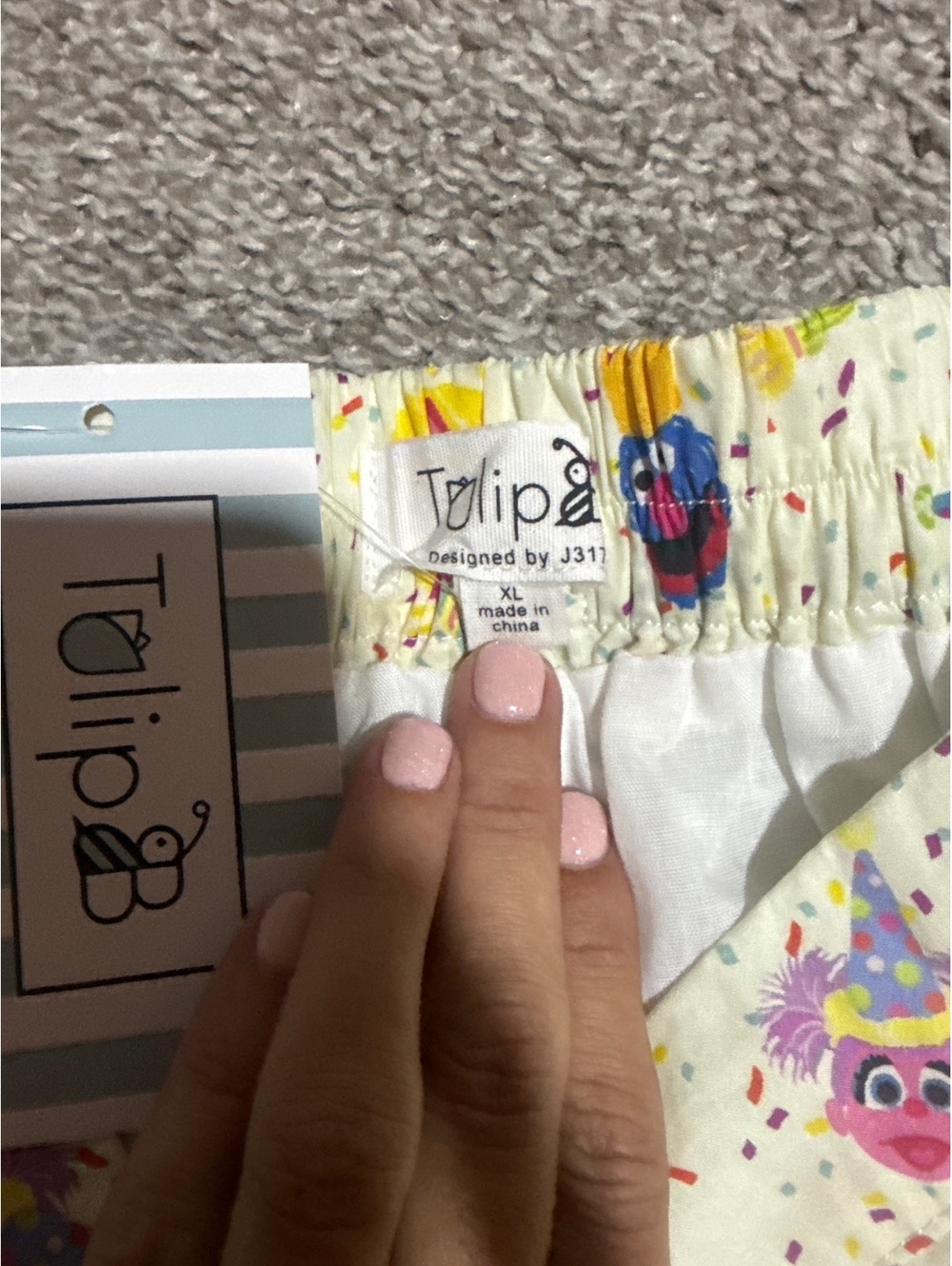 NWT Tulip B XL White A line Swing Skirt Sesame Street Character Print - Picture 3 of 3
